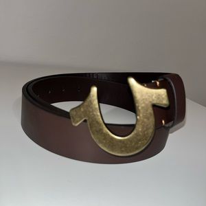 True religion men brown belt